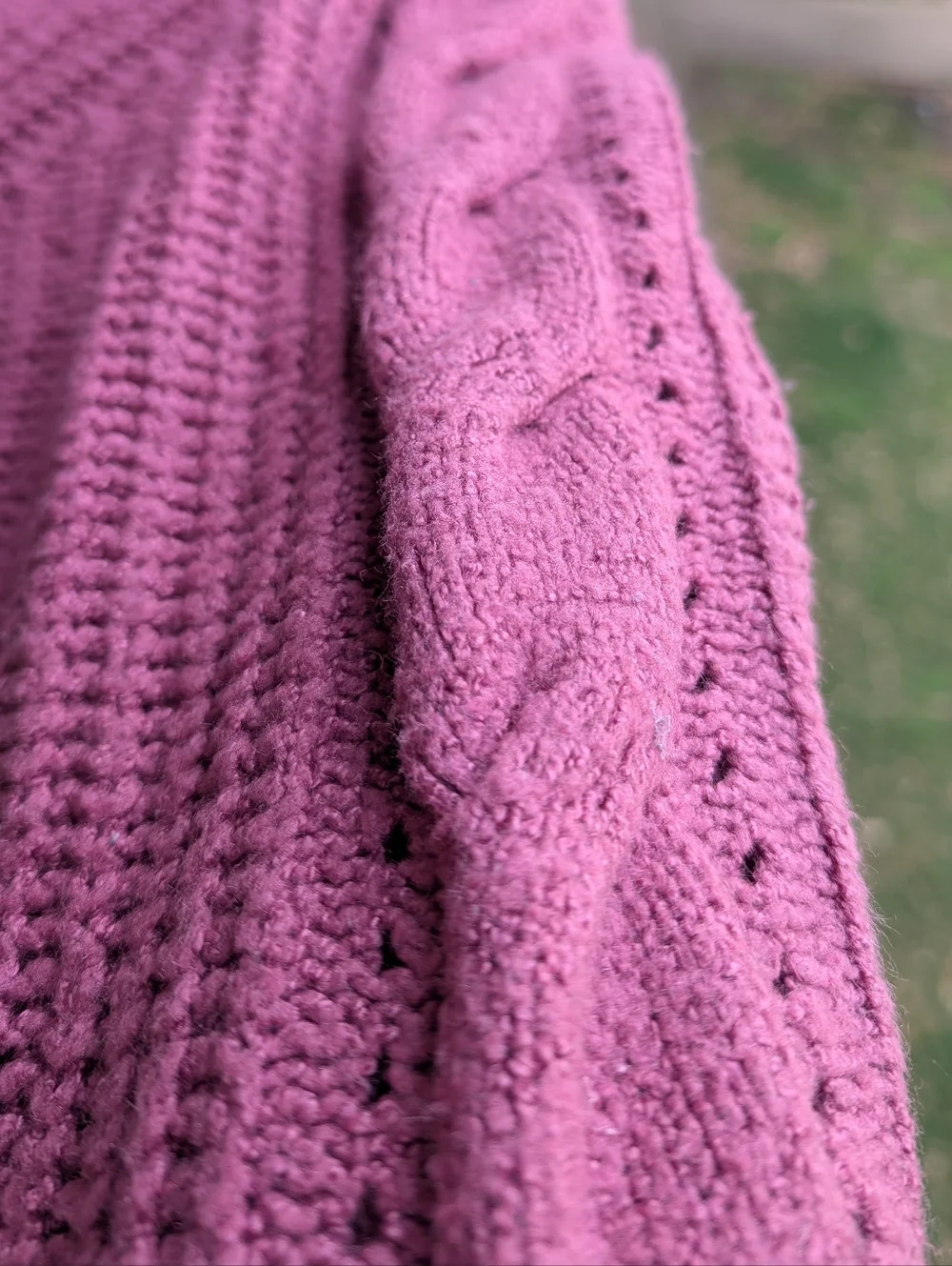 Torrid Cable Knit Boyfriend Cardigan 3x Pink Mauve Cozy Button Front - Picture 7 of 10
